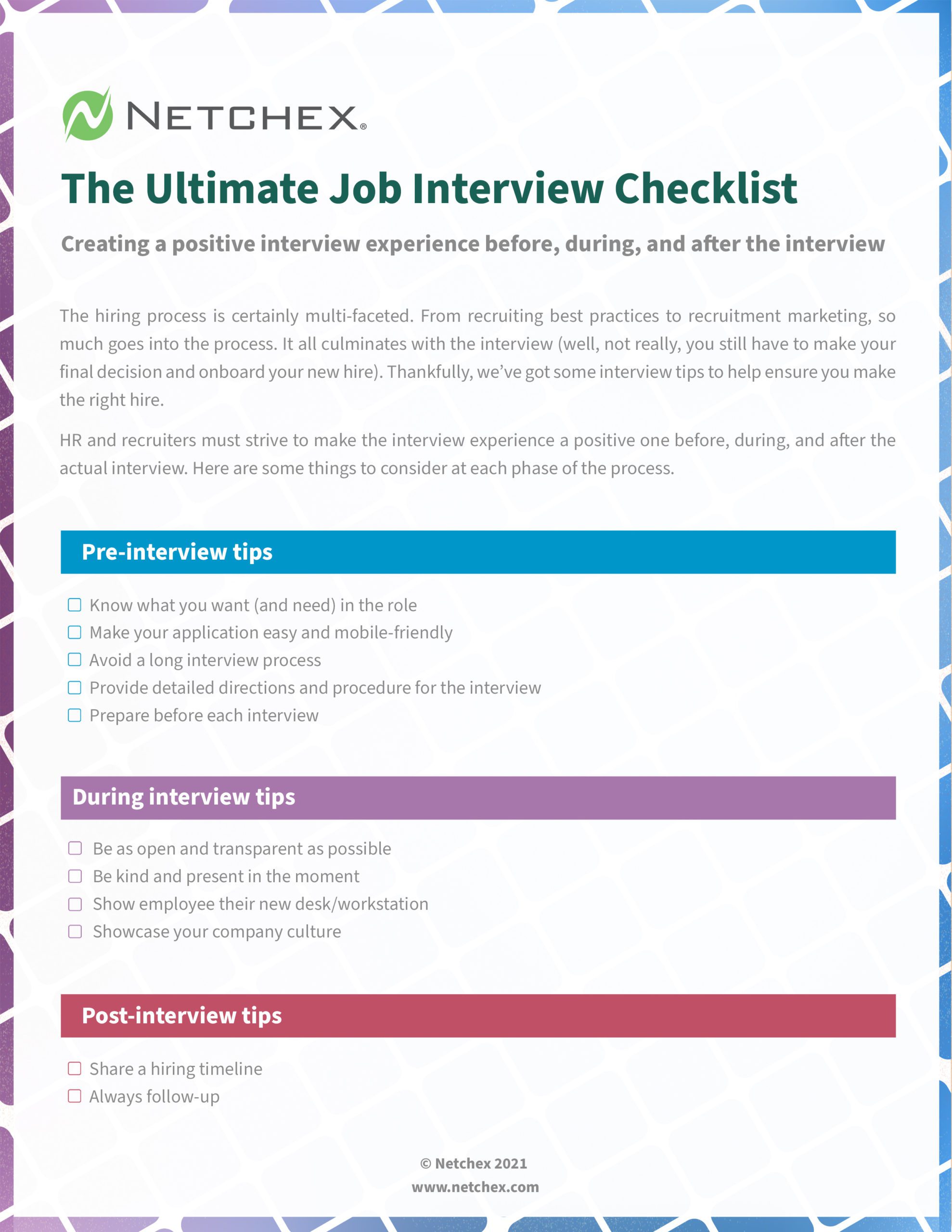 Job Interview Checklist