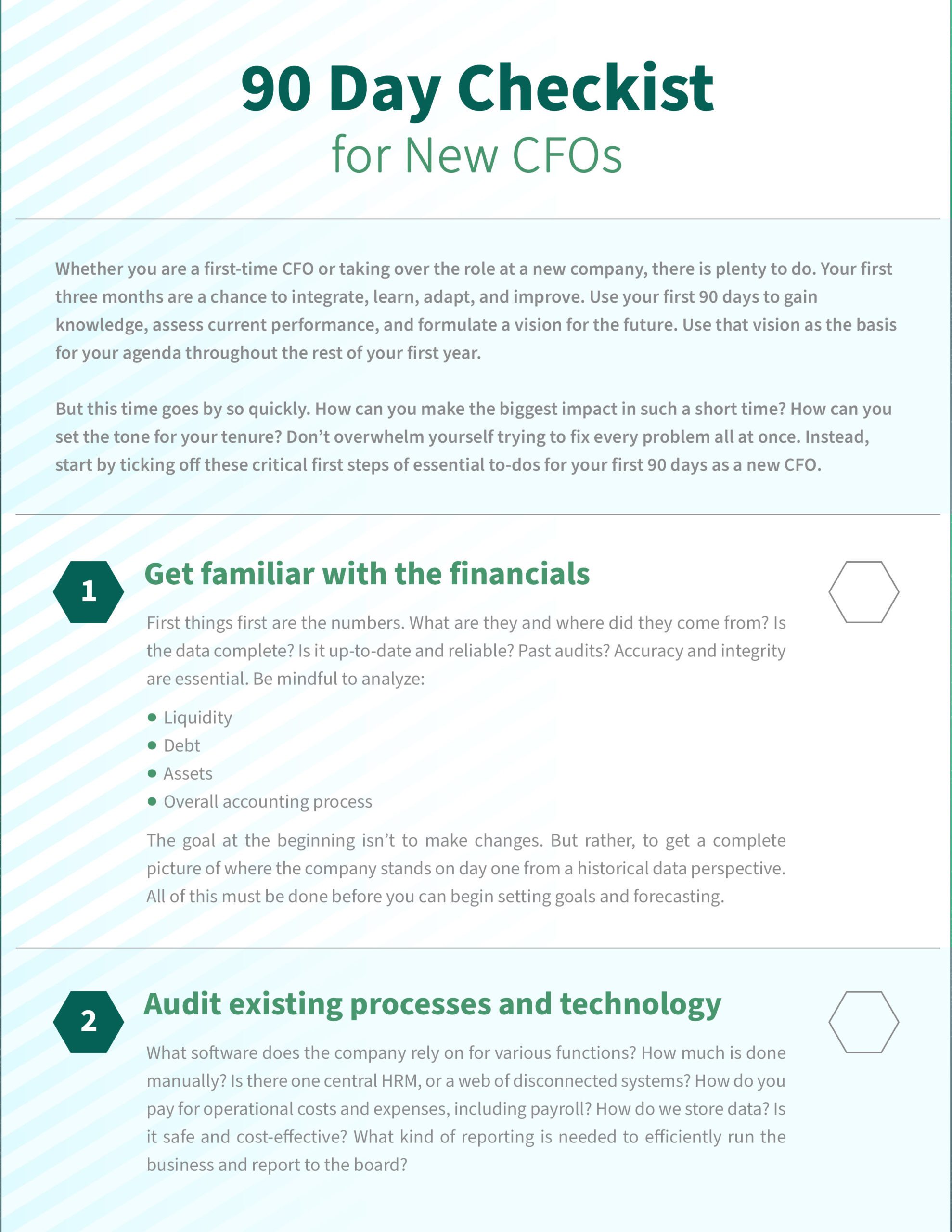 90 Checklist for New CFOs