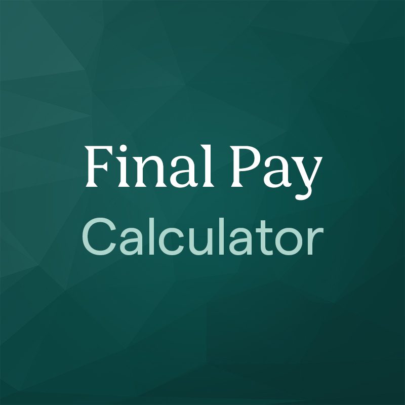 The Final Pay Calculator